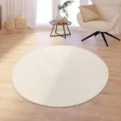 TT Home Woonkamer tapijt slaapkamer hoogpolig zacht wasbaar effen 3D look modern