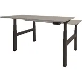 Schaffenburg Dextro Plus Duo Zit-sta-bureau Rechthoekig H-Frame 1.400 (B) x 800 (D) x 645 (H) mm Melamine