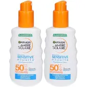 Garnier Ambre Solaire Sensitive Expert Sonnenschutz-Spray Spf50+ 2x150 ml Zonnecrème