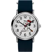 Timex Analoog horloge 'x Peanuts Weekender Baseball' zwart / zilver