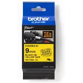 Brother Tape TZe-FX621 Zwart op geel (9 mm)