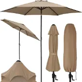 Kingsleeve Parasol Taupe Aluminium ø300cm UV-bescherming 80+