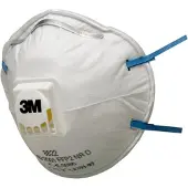 3M 8822 Fijnstofmasker met ventiel FFP2 10 stuk(s) EN 149:2001 DIN 149:2001