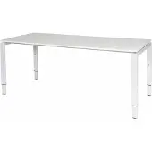 Schaffenburg Verstelbaar Bureau - Domino 180x90 grijs - wit frame