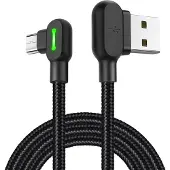 Mcdodo USB-naar-Micro-USB-kabel CA-5280 met LED-indicator, 3 meter (zwart)