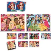 Clementoni - Edukit 4-in-1 - Disney Princess - Puzzel, & Blokken - Vanaf 3 Jaar