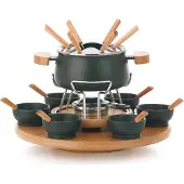 kela Fondueset Natura met Carrousel voor 6 Personen Zwart