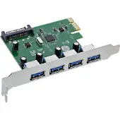 InLine interfacekaart, 4x USB-A 3.2 Gen. 1, PCIe x1