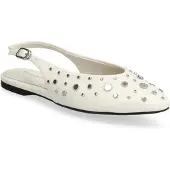 Tamaris Ballerina met riempjes zilver / wit