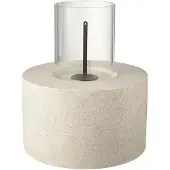 J-Line tafelhaard Bio-Ethanol Rond - hout - grijs