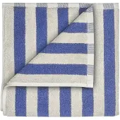 Blomus Handdoek Arto Wide Stripes Moonbeam / Mazarine Blue (50 x 100 cm)
