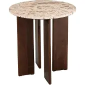 J-Line bijzettafel Mathilder Marmer - steen - naturel/beige