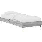 vidaXL Bedframe Grijs Sonoma 80 x 200 cm Bewerkt hout
