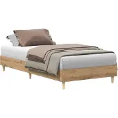 vidaXL Bedframes, handwerk, eikenhout, houtvezel