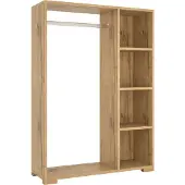 En.casa Kledingkast 123x90x30 cm Nesbyen eikenkleurig []