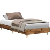 vidaXL Bedframe Oud hout Bewerkt hout