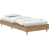 vidaXL Bedframe Artisanaal eiken 80 x 200 cm Bewerkt hout