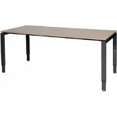 Schaffenburg Verstelbaar Bureau - Domino 180x80 Havana Kersen - zwart frame