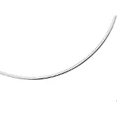 The Jewelry Collection Ketting Omega Bol 4,0 mm - Zilver