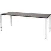 Schaffenburg Verstelbaar Bureau - Domino 200x80 logan - wit frame