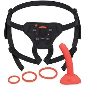 B-Vibe B-vibrator Beginners strap-on harnas set met 5 inch siliconen dildo Peg - Oranje