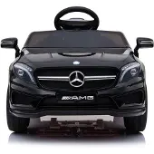 Mercedes-Benz Elektrische Kinderauto GLA45 AMG Zwart 12V Met Afstandsbediening