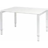 Schaffenburg Verstelbaar Bureau - Domino 120x90 grijs - wit frame