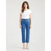 Levi's Jeans '501 CROP' blauw denim