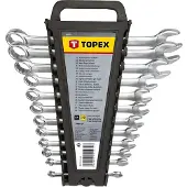 Topex Ring/steeksleutelset 6-22mm Din 3113