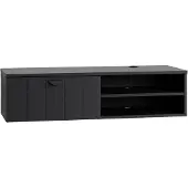 Oviala - Moderne zwarte wand-tv-kast van 120 cm - Holly