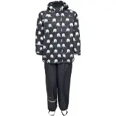 CeLaVi - Regenpak voor kinderen - Olifant - Dark Navy - maat 130 (8-9 Years)