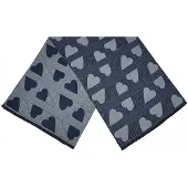 Cwi sjaal hart dames 180 x 63 cm polyester/viscose blauw