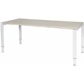 Schaffenburg Verstelbaar Bureau - Domino 180x80 Eiken - wit frame