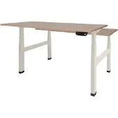Schaffenburg Dextro Plus Duo Zit-sta-bureau Rechthoekig Kersen H-Frame 1.800 (B) x 800 (D) x 645 (H) mm Melamine