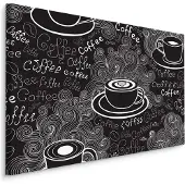 Karo-art Schilderij - Reclame voor Koffie, Getekend, Premium Print