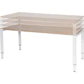 Schaffenburg Verstelbaar Bureau - Domino 120x80 Havana Kersen - wit frame