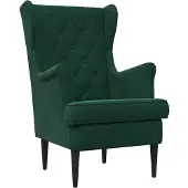 vidaXL Fauteuil Donkergroen Fluweel