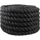 vidaXL Jute Touw 36 Zwart 100% Tossa jute