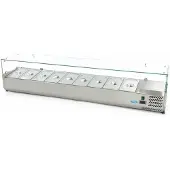 Maxima Opzetkoelvitrine - 200 cm - 9 x 1/3 GN Bakken