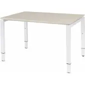 Schaffenburg Verstelbaar Bureau - Domino 120x80 robson - wit frame