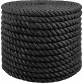 vidaXL Jute Touw 20 Zwart 100% Tossa jute