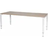 Schaffenburg Verstelbaar Bureau - Domino 200x80 Havana Kersen - wit frame