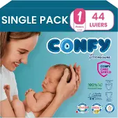 Confy Premium Luiers Maat 1 Newborn 2-5kg 44 stuks