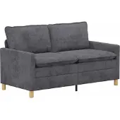 vidaXL Bank Donkergrijs 156 x 81 x 87,5 cm Polyester