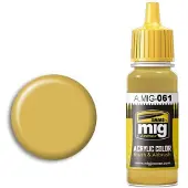 Ammo Mig Hobbyverf Acrylverf - MIG 0061 Warm Sand-Yellow - Acryl Verf flesje - 17 ml