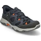 Rieker Huisschoen 'Slipper Herren B8350 14 Leder-Mix in blau' blauw