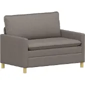 vidaXL Bank Taupe 126 x 81 x 87,5 cm Stof