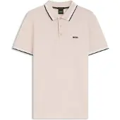BOSS Heren Polo Paddy beige (M), Casual, Katoen, Korte mouwen 50469055