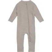 Mikk-Line Overall - Wolle - Melange Offwhite - - 68 - Overalls