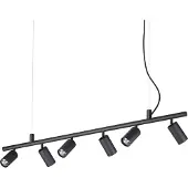 Ideal Lux Hanglamp Dynamite, zwart, Woon-/ Eetkamer, metaal, Modern, hanglamp